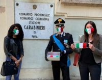PAVIA 05/06/2020: Mascherine tricolori in dono all’Arma pavese per il 206° annuale della fondazione dei Carabinieri