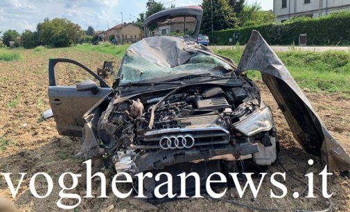 RIVANAZZANO 24/08/2020: Incidente sulla Sp del Penice con carambola nel campo. Ferito un 38enne. Molti gli incidenti verificatisi domenica