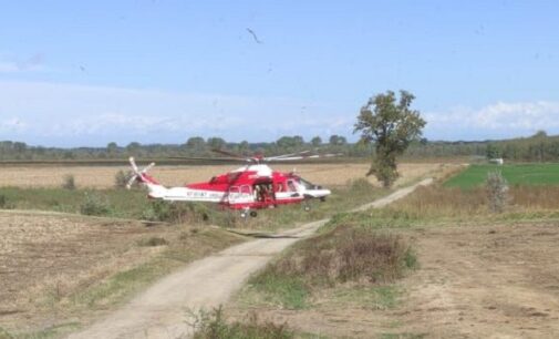 SAN CIPRIANO 04/10/2020: Intrappolati sull’isolotto del Po. Due persone recuperate dai vigili del fuoco