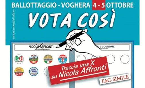 VOGHERA 02/10/2020: Elezioni. Ballottaggio. L’appello al voto del candidato Nicola Affronti