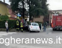 VOGHERA 25/10/2020: Nuovo incidente all’incrocio via Cignoli-Santi. Auto si scontrano e una si ribalta