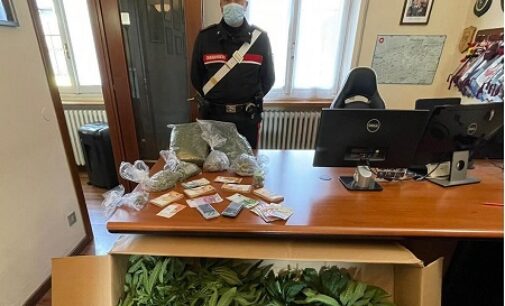 PIETRA DE’ GIORGI PORTALBERA 12/03/2021: Fermato per un controllo i carabinieri gli trovano 1 kg di marijuana