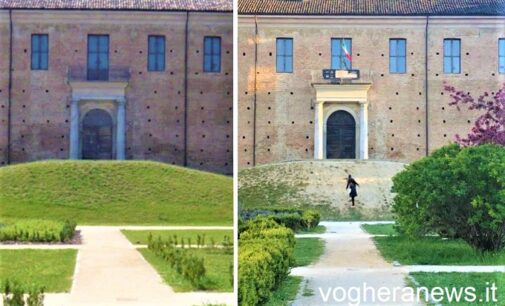 VOGHERA 09/04/2021: Degrado nei giardini di piazza del Castello. Interviene l’assessorato. Sistemeremo il verde. Ma senza sanzioni per chi devasta il bene pubblico tutto tornerà come prima