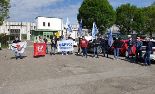 VOGHERA 05/05/2021: Sit‐in di protesta della polizia penitenziaria contro la gestione del carcere