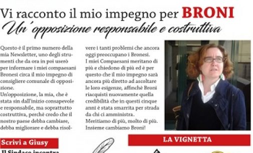 BRONI 10/07/2021: Una newsletter sui Social per illustrare il lavoro come Consigliera. L’idea di Giusy Vinzoni