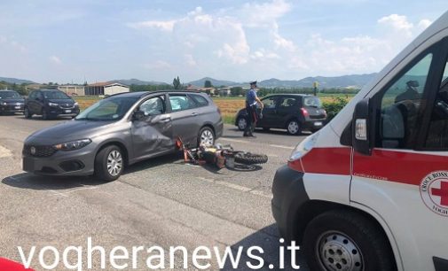 VOGHERA 21/07/2021: Strade. Scontro auto moto in via Piacenza