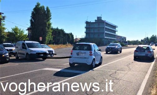 VOGHERA 05/07/2021: Chiusura del Ponte Rosso. Prime criticità nella viabilità su via Piacenza e strada Grippina. FOTO VIDEO