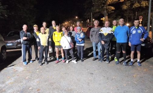 SALICE TERME 21/10/2021: La Moon light Run è sbarcata a Salice. Allenamento collettivo con finalità benefiche