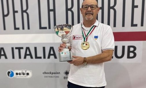 VOGHERA 06/12/2021: Bocce. Il pavese Dario Bracchi si è aggiudicato con la squadra la Coppa Italia per Club