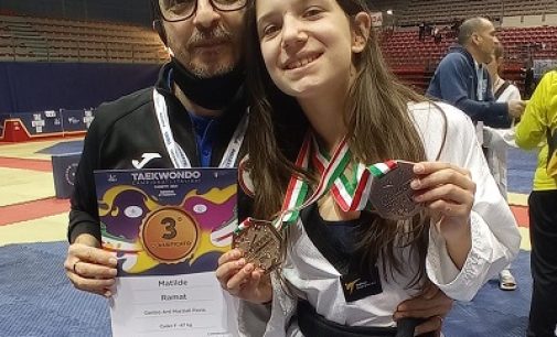 VOGHERA 02/03/2022: Sport. Due medaglie alla vogherese Matilde Ramat ai campionati di Taekwondo