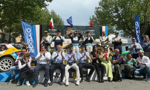 VARZI 16/05/2022: Massimo Brega e Paolo Zanini su  Volkswagen Polo R5 si aggiudicano la prima edizione del Rally Valli Oltrepò.