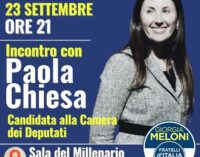 VOGHERA 21/09/2022: Elezioni. Fratelli d’Italia Voghera chiude la campagna elettorale con Paola Chiesa al Millenario