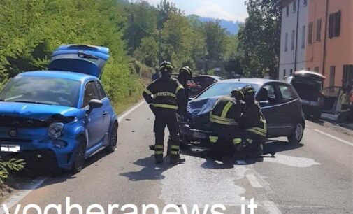GODIASCO 04/09/2022: Incidente sulla provinciale per il Penice. Tre le auto coinvolte. Traffico deviato in Salice