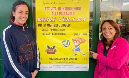 VOGHERA 06/10/2022: Lezioni di Mini Volley per i giovani. Prosegue il progetto comunale “Voghera E-state E + Insieme”