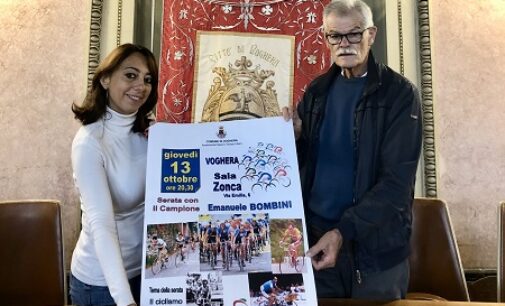 VOGHERA 12/10/2022: Sport. Per le “Serate con il Campione” arrivano in città i campioni di ciclismo Bombini e Berzin