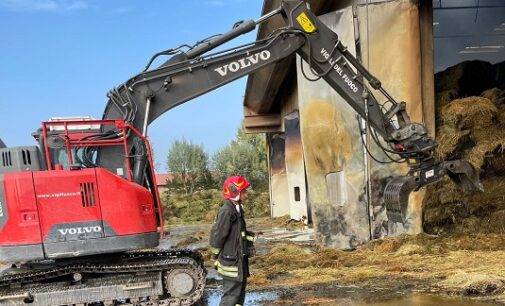 CORANA 23/10/2022: Incendio AgroPo (AGGIORNAMENTO). Ancora in corso lo spegnimento