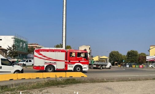 VOGHERA 14/11/2022: La rotonda dei Vigili del Fuoco ha trovato uno sponsor