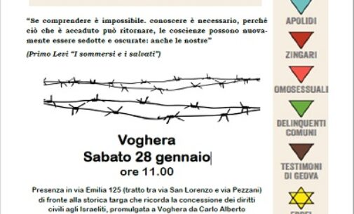 VOGHERA 25/01/2023: Giornata della Memoria. Sabato il raduno sotto la storica targa di Via Emilia 125