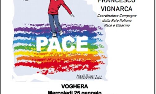 VOGHERA 20/01/2023: Pace e Disarmo. Mercoledì 25 incontro ad Adolescere con Francesco Vignarca