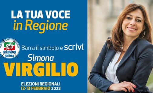 POLITICA 23/01/2023: Elezioni regionali del 12 e 13 febbraio. Simona Virgilio: “Io ci sono”