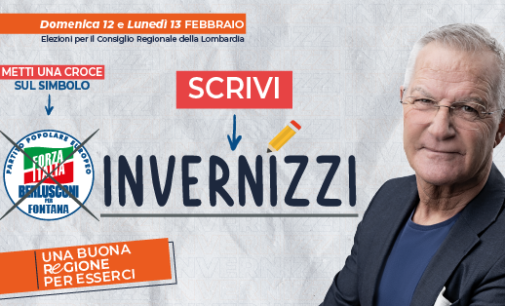 ELEZIONI REGIONALI: Ruggero Invernizzi (Forza Italia) candidato. “Perchè chi ama questo territorio sa quanto è bello e importante esserci”