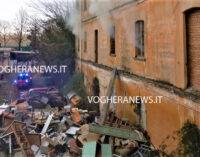 VOGHERA 24/02/2023: Incendio all’ex Ospedale psichiatrico. Subito domato dai Vigili del fuoco FOTO VIDEO