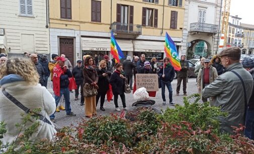 VOGHERA 27/02/2023: Guerra in Ucraina. Sabato scorso il presidio in piazza della Rete italiana Pace e Disarmo cittadina