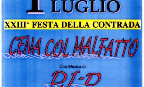 BAGNARIA 21/06/2023: Il 1° di luglio la XXIII edizione della Festa della Contrada