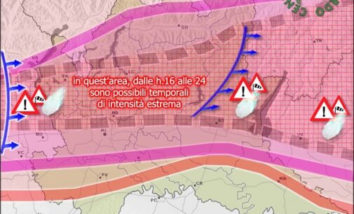 METEO 24/07/2023: Nuova allerta del Centro Meteo Lombardo. Interessate anche le “medie pianure di Pavese”