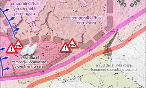 METEO 26/08/2023: Nuova allerta riguardante la Lombardia. Con possibilità di coinvolgimento della provincia di Pavia. La previsione del Centro Meteo Lombardo