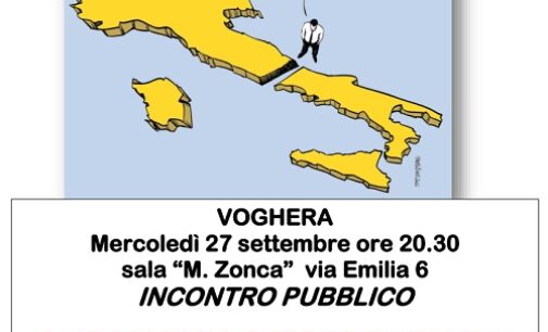 VOGHERA 21/09/2023: “L’Autonomia differenziata: l’Italia fatta a pezzi”. Mercoledì 27 un incontro pubblico in Sala Zonca