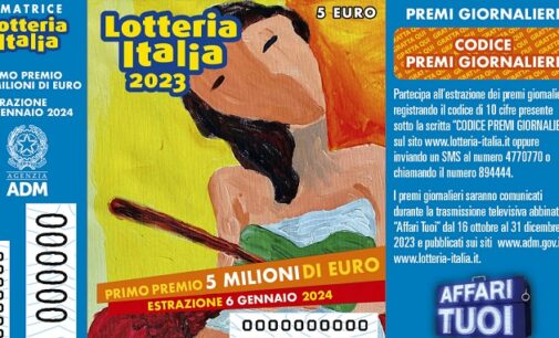PAVIA &PROVINCIA 07/01/2024: Lotteria Italia. Nel pavese uno dei milionari dell’estrazione 2023. Ecco dove. Ora ci sono 180 giorni per reclamare i premi