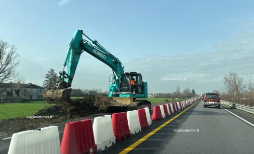 VOGHERA 29/02/2024: Strade. Tangenziale da consolidare. Lavori (e code) fino al 14 di aprile