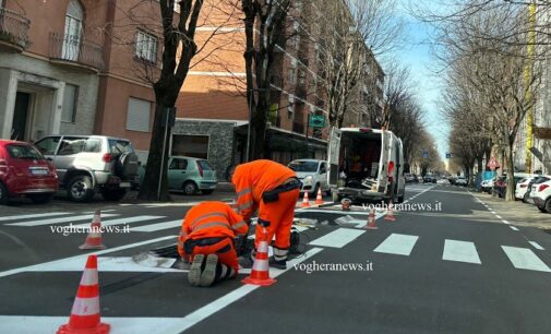 VOGHERA 14/03/2024: Sicurezza stradale. In via Verdi sono arrivate le isole salva pedoni