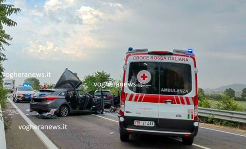 MONTEBELLO 30/06/2026: Scontro frontale sulla Tangenziale Casteggio Voghera: quattro feriti, due in codice rosso. Grave un bimbo di 5 mesi