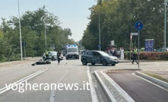 PAVIA 02/10/2026: Scontro auto-moto nei pressi dell’Università